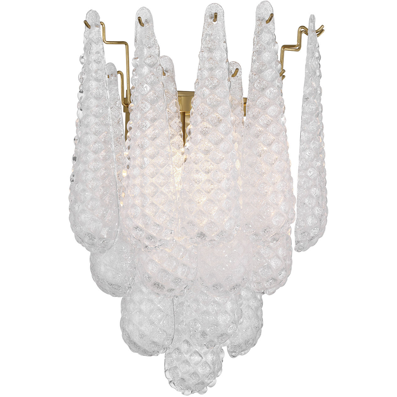 Ollie Bath Wall Light in Sand Glass Clear