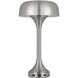 Mushroom 22 inch 40.00 watt Brushed Steel Table Lamp Portable Light