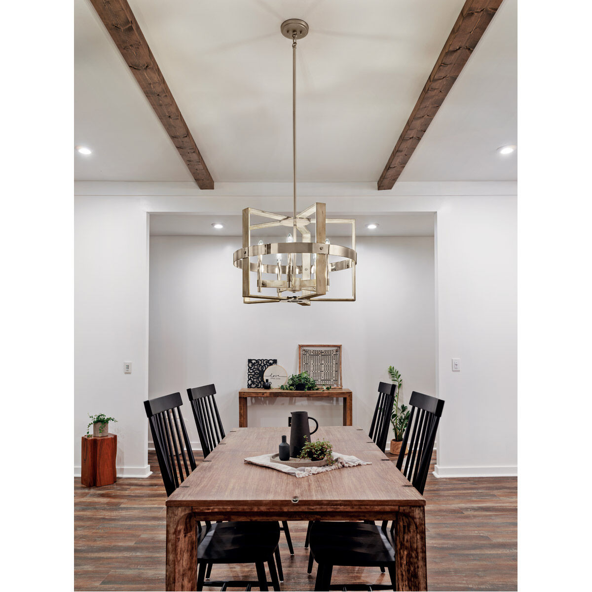 Peyton 5 Light 26 inch White Washed Wood Chandelier 1 Tier Medium Ceiling Light, Medium