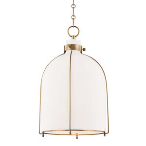 Eldridge 1 Light 14 inch Aged Brass Pendant Ceiling Light