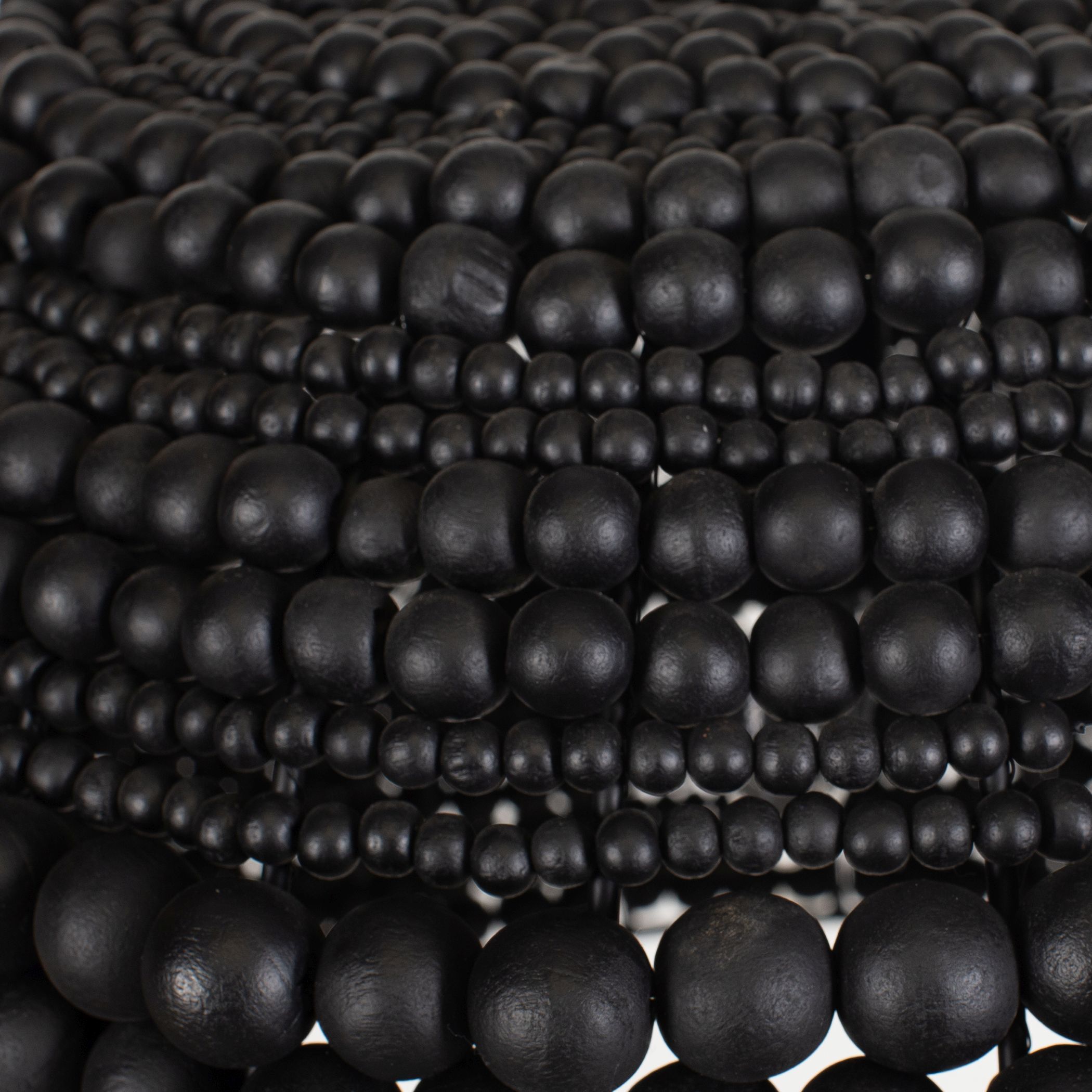 Persephone 1 Light 20.75 inch Black Wooden Beads and Matte Black Pendant Ceiling Light