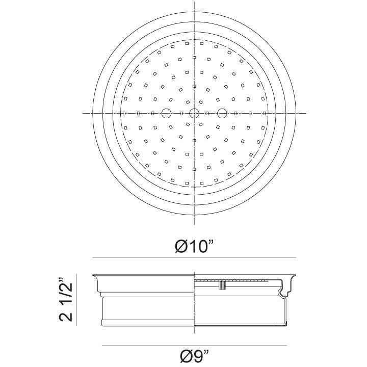 Navo LED 10 inch Chrome Flush Mount Ceiling Light