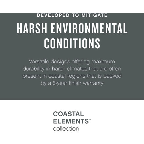 Coastal Elements Hans 1 Light 6.25 inch Black Outdoor Wall Mount