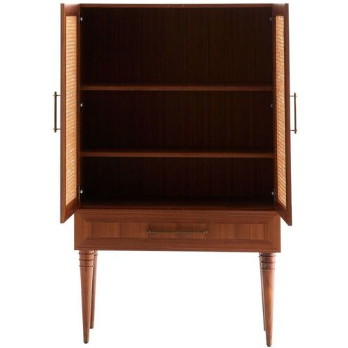 Melrose 40 inch Satin Walnut Cocktail Cabinet