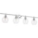 Collier 4 Light 38 inch Chrome Wall sconce Wall Light
