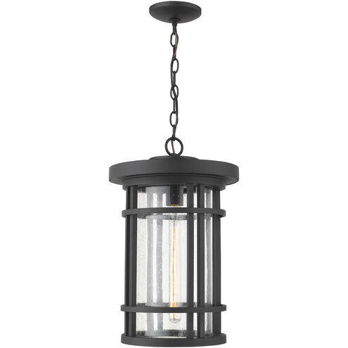 Jordan 1 Light 12 inch Black Outdoor Chain Mount Ceiling Fixture