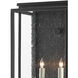 Wright 2 Light 27 inch Midnight Black Outdoor Wall Sconce, Medium