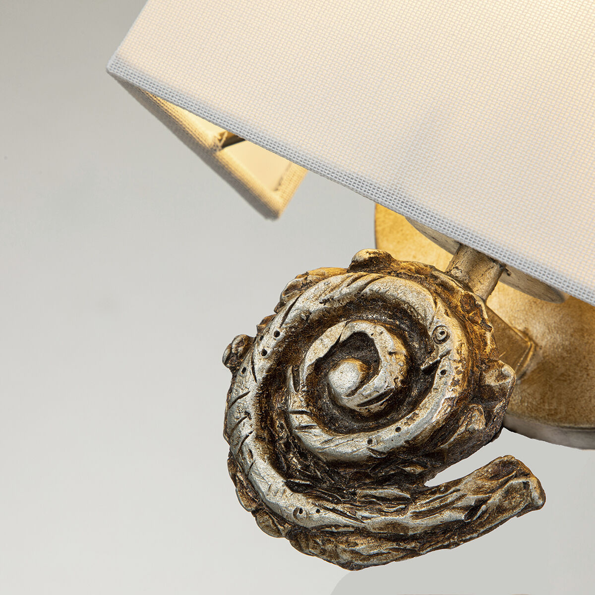 Swirl 1 Light 7 inch Silver Leaf ADA Sconce Wall Light, Small