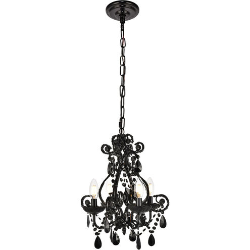 Kato 4 Light 13 inch Polished Black Pendant Ceiling Light