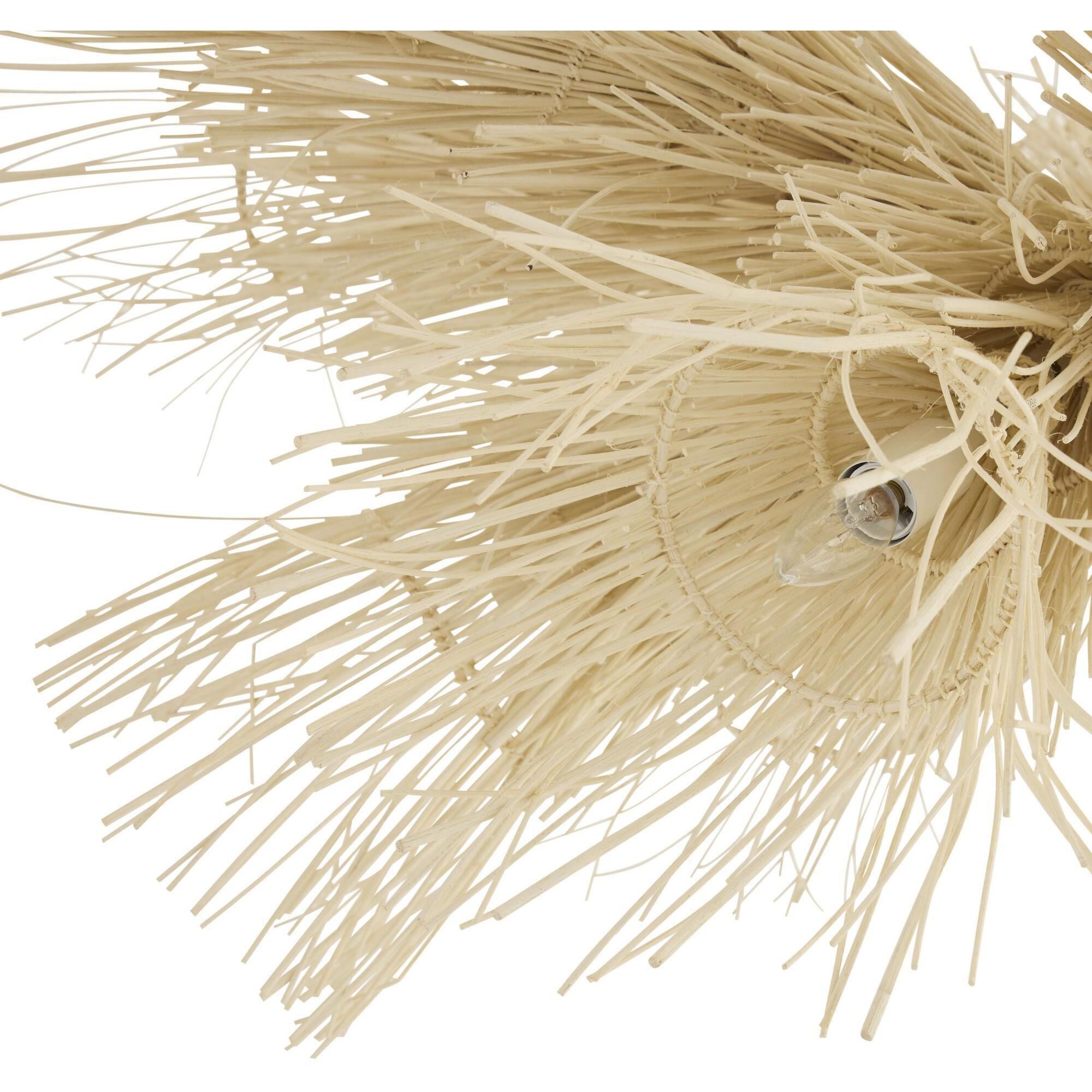 Kauai 12 Light 52 inch Bleached Rattan and White Chandelier Ceiling Light