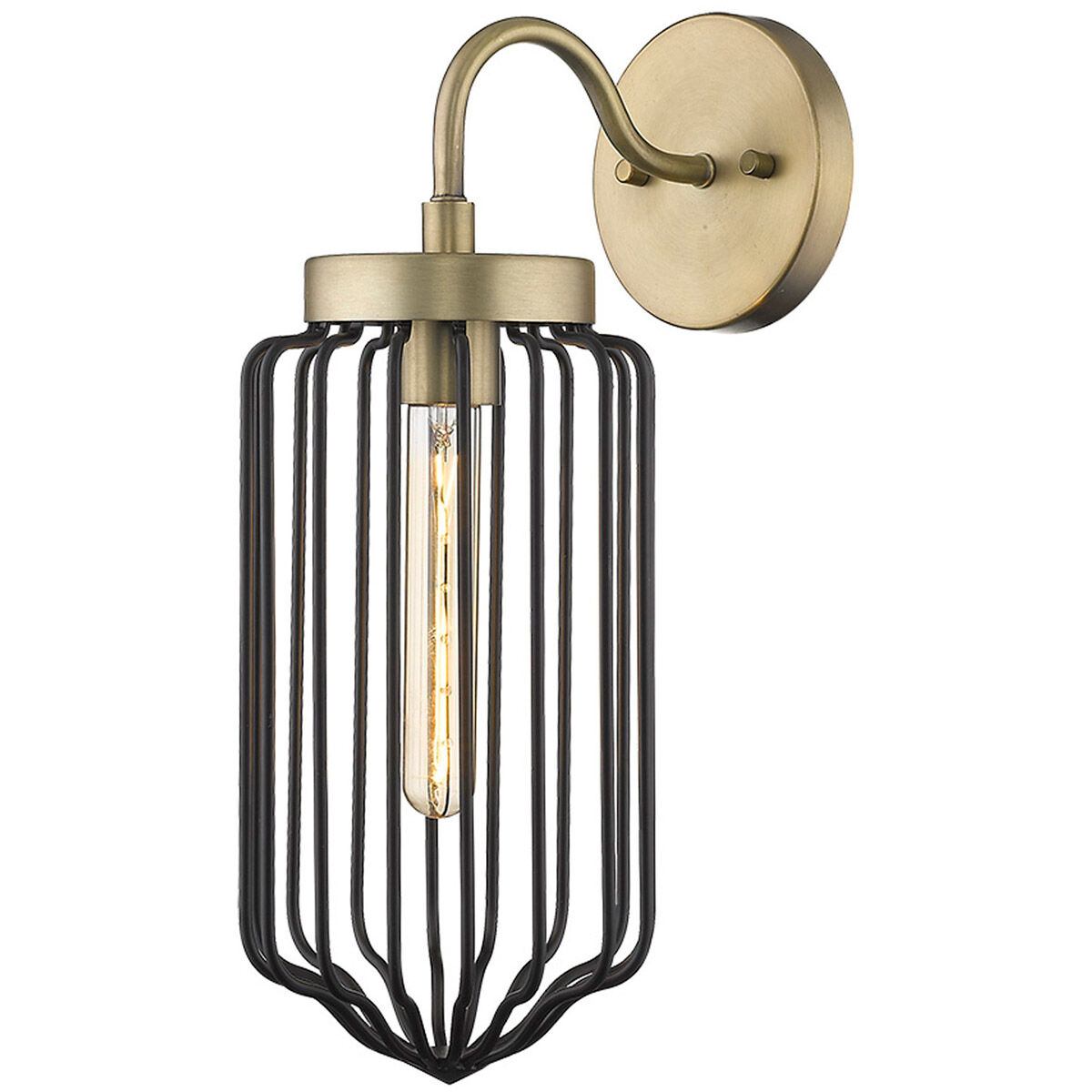 Reece 1 Light 6 inch Aged Brass Sconce Wall Light