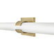 Aiden LED 23 inch Lacquered Brass Vanity Light Wall Light, Vertical