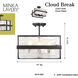 Cloud Break 4 Light 15 inch Coal Semi Flush Ceiling Light