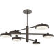 Iris LED 49 inch Flat Bronze with Cocoa Mobile Chandelier Ceiling Light