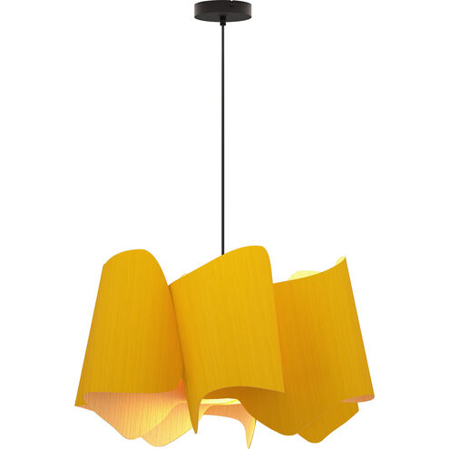 Camila 1 Light 26.4 inch Black Pendant Ceiling Light in Yellow/Ash, WEP Collection