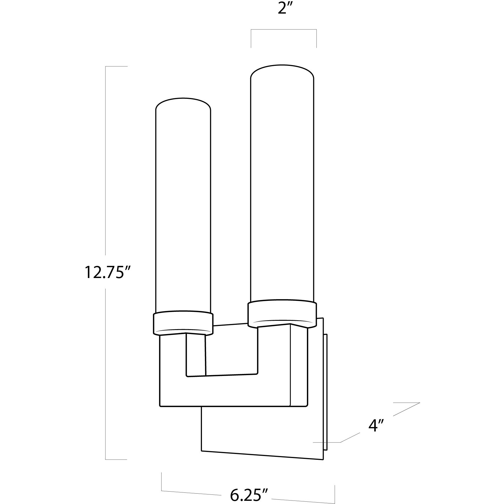 Montecito 2 Light 12.75 inch Black Outdoor Wall Sconce, Double