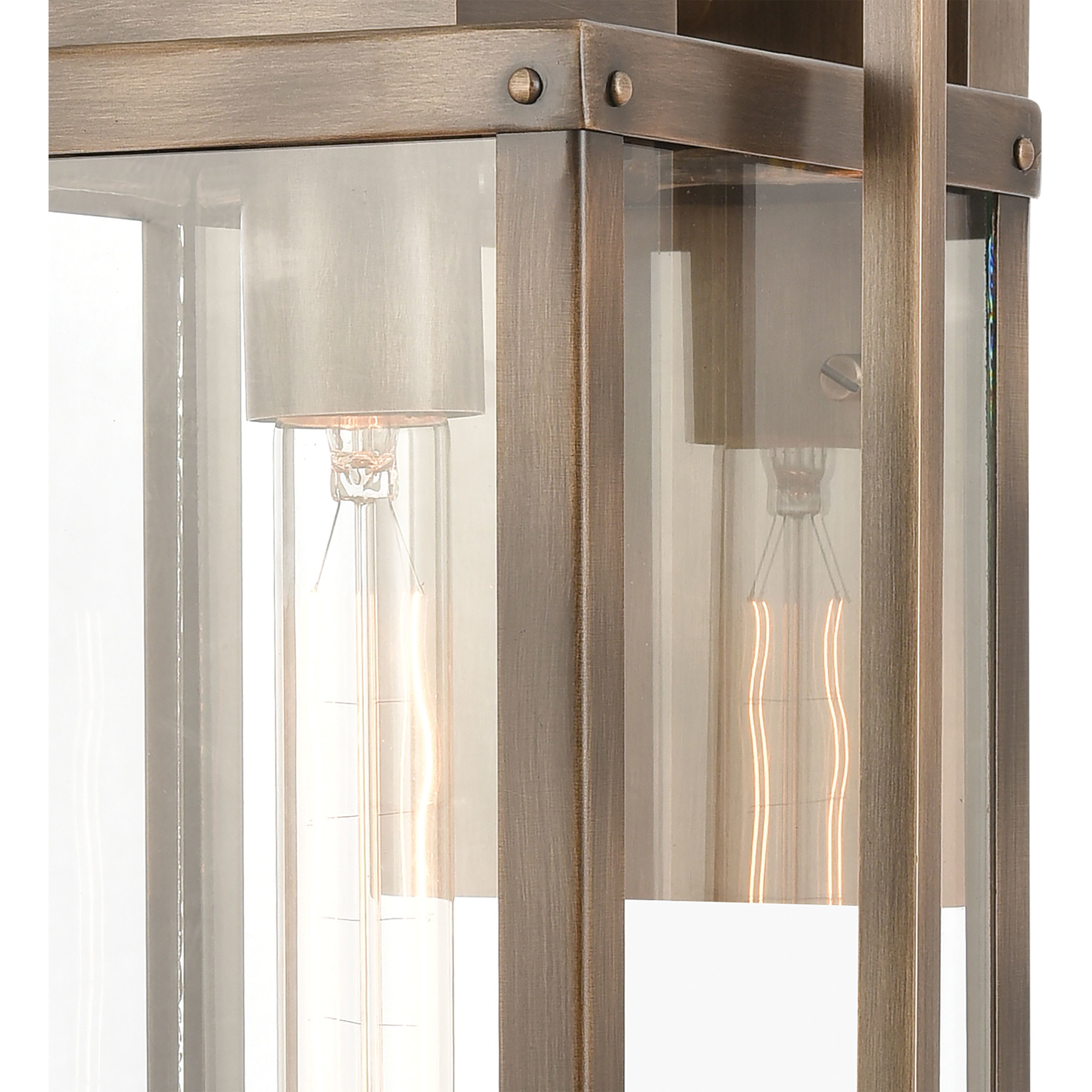 Crested Butte 1 Light 17 inch Vintage Brass Outdoor Sconce