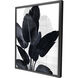 Palm Noir Blue and White Framed Art