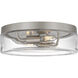 Rhett 2 Light 12 inch Brushed Nickel Flush Mount Ceiling Light in Incandescent