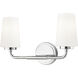 Montford 2 Light 16 inch Chrome Bath Vanity Light Wall Light