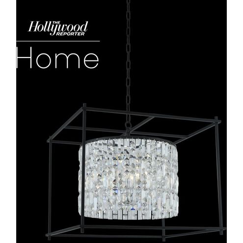 Joni 8 Light 34 inch Matte Black Pendant Ceiling Light in Firenze