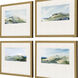 Abstract Green and Blue and Multi and White Framed Art