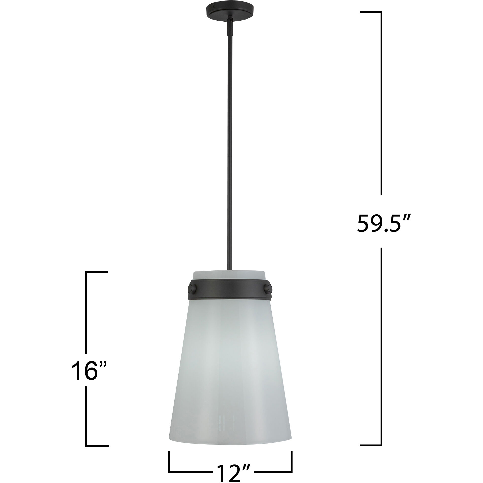 Dahlia 1 Light 12 inch Black Pendant Ceiling Light
