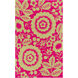 Skidaddle 114 X 90 inch Pink and Green Area Rug, Poly Acrylic