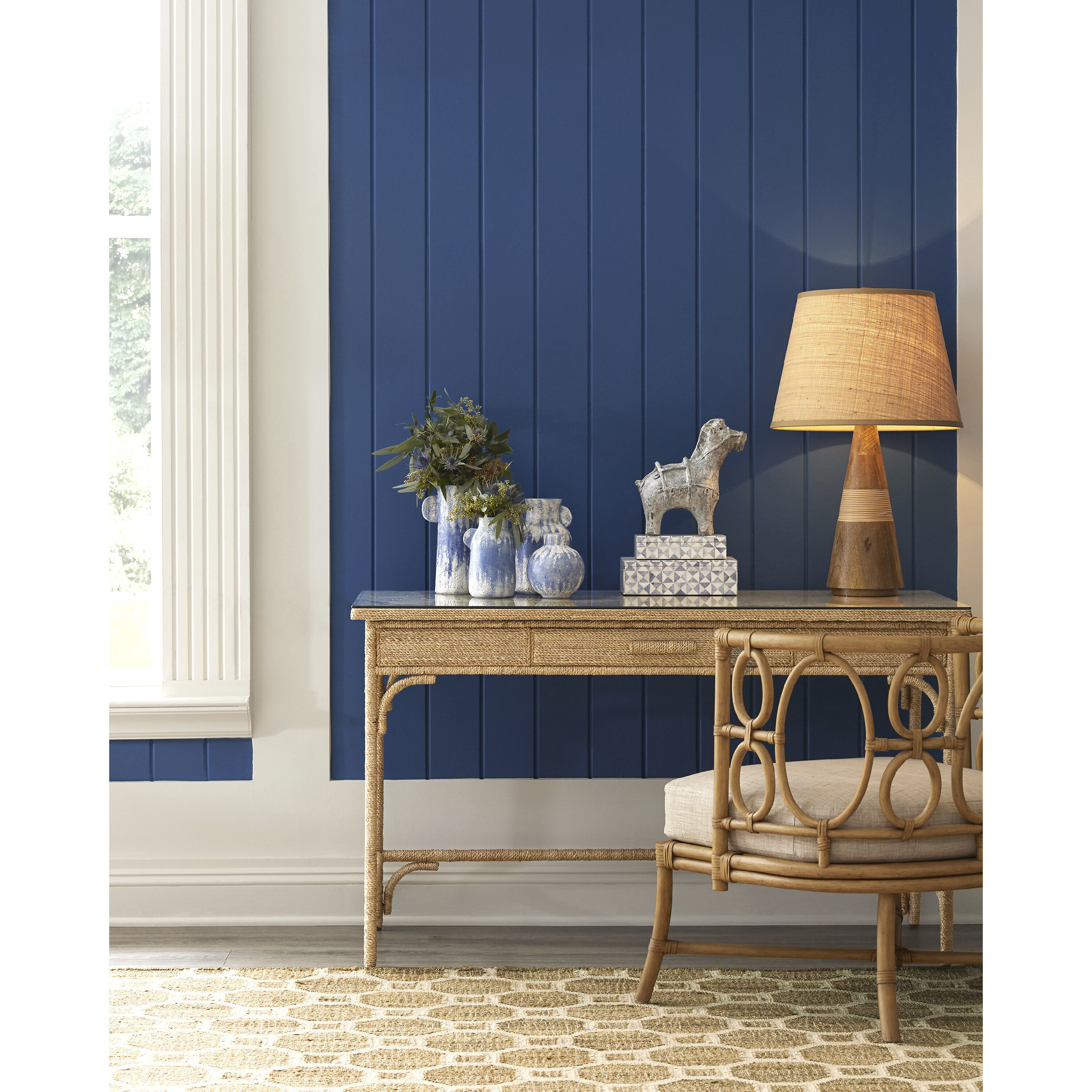 Sky Blue 10 inch Blue/White Boxes, Set of 2