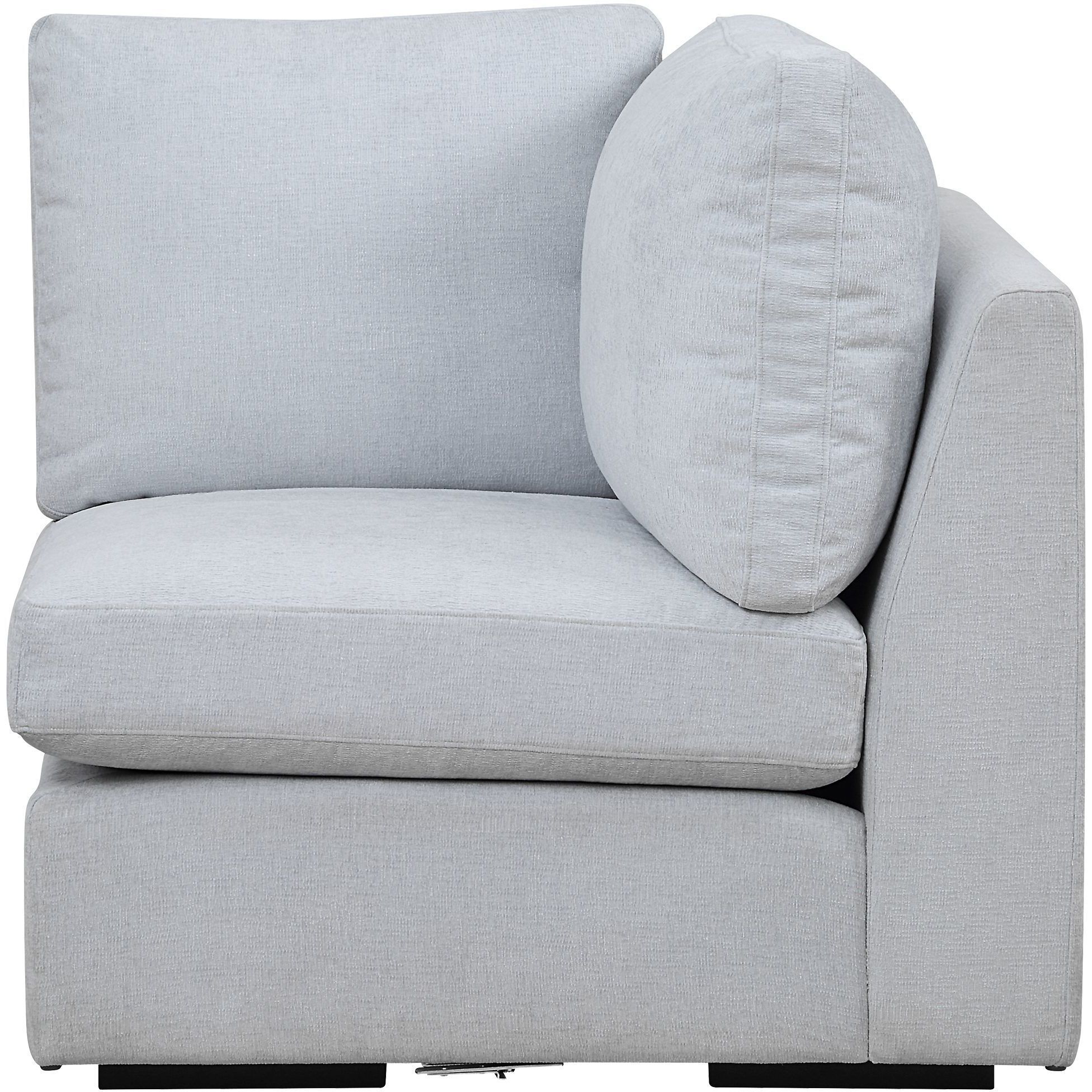 Refuge Light Cloud Blue Polyester Sofa, Corner