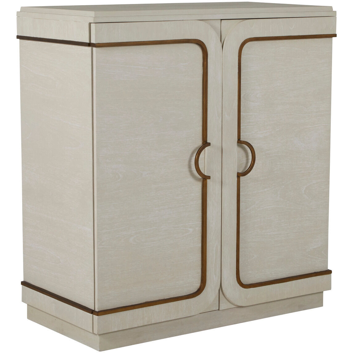 Churst Cerused White / Antique Brass Cabinet