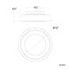 Chapeau LED 16 inch White Flush Mount Ceiling Light in 4000K, dweLED