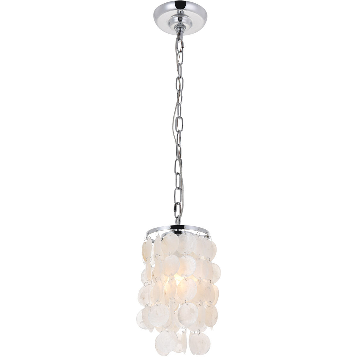 Selene 1 Light 6 inch Chrome Pendant Ceiling Light