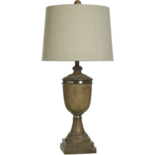 Brussels 36 inch 150 watt Brown Table Lamp Portable Light
