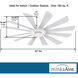 Windmolen 65 inch Textured White with Bleached Ashwood Blades Outdoor Ceiling Fan