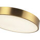 Alora Mood Adelaide LED 15 inch Aged Gold Flush Mount Ceiling Light