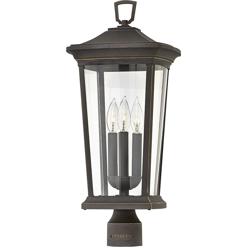 Bromley LED 23 inch Oil Rubbed Bronze Outdoor Post Mount Lantern, Low Voltage