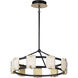 Radiant LED 26.75 inch Black and Gold Leaf Chandelier Ceiling Light