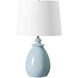Lorene 24.5 inch 150 watt Light Blue Glaze and Brushed Nickel Table Lamp Portable Light