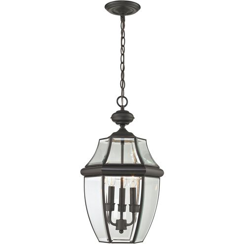 Ashford 3 Light 12 inch Oil Rubbed Bronze Outdoor Pendant, Large