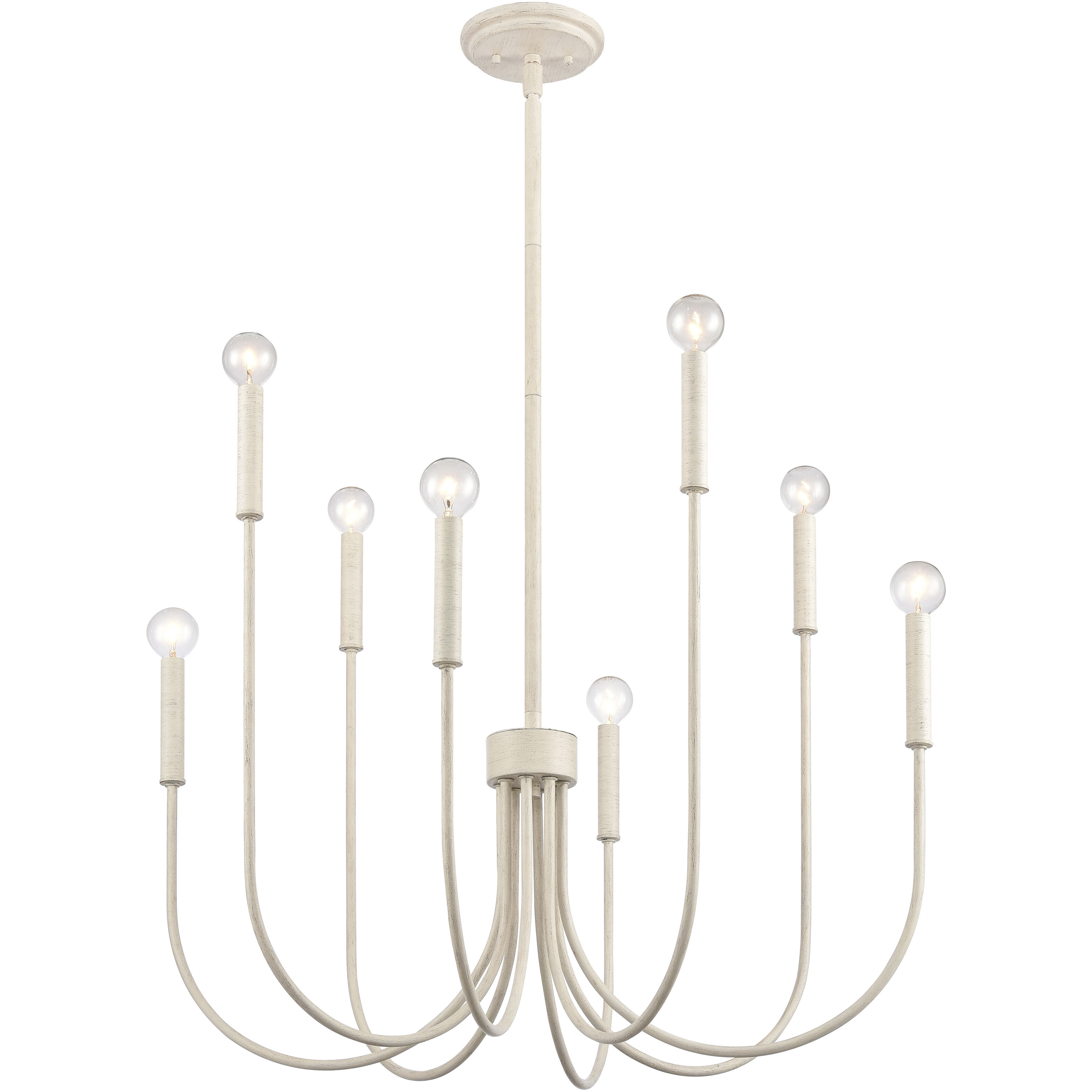 Ulla 8 Light 28 inch Antique White Chandelier Ceiling Light