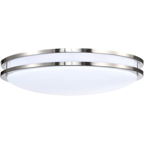 Glamour LED 24 inch Brushed Nickel Flush Mount Ceiling Light
