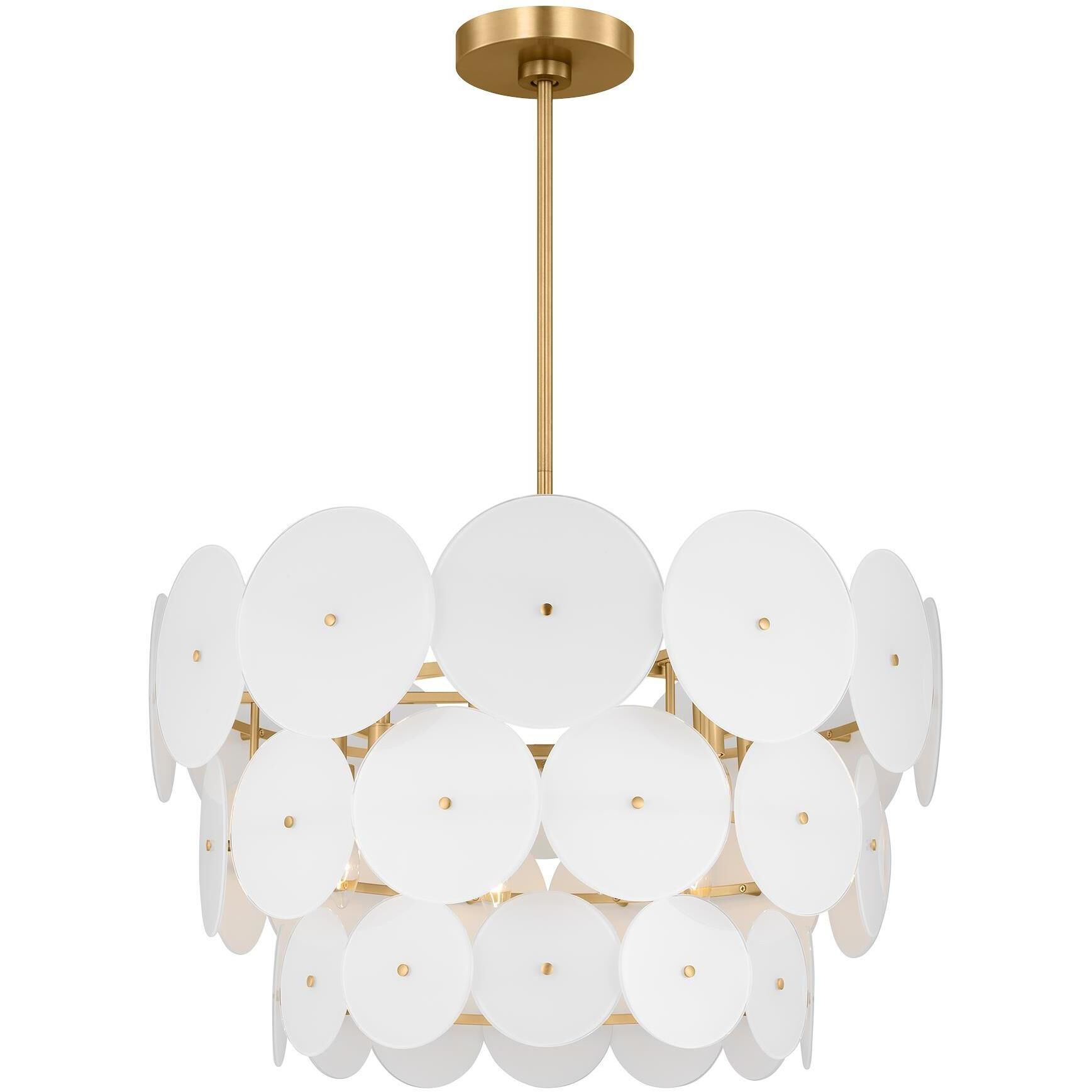 kate spade new york Emery 12 Light 28.5 inch Burnished Brass Chandelier Ceiling Light