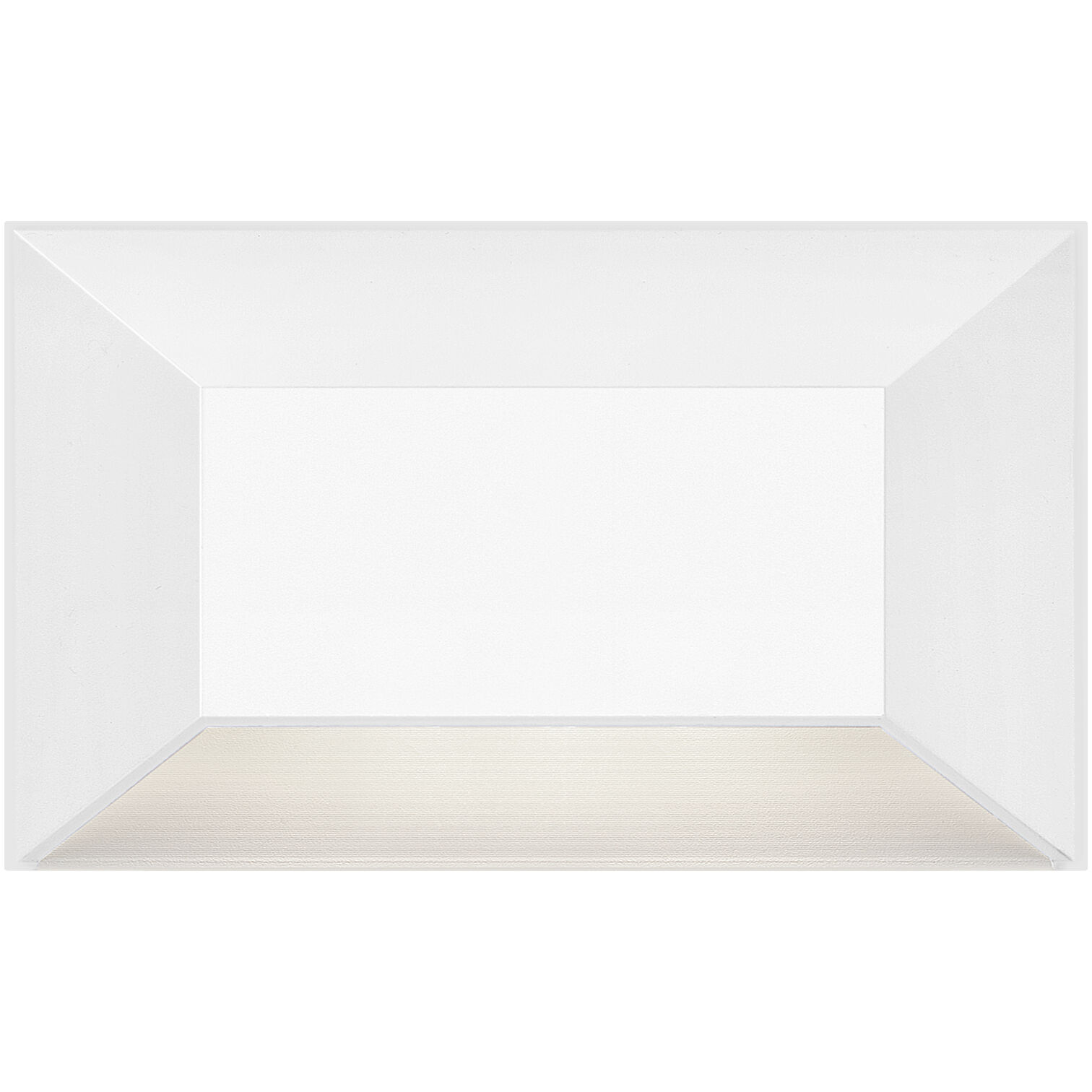 Nuvi 12v 1.90 watt Matte White Landscape Deck Sconce, Rectangular