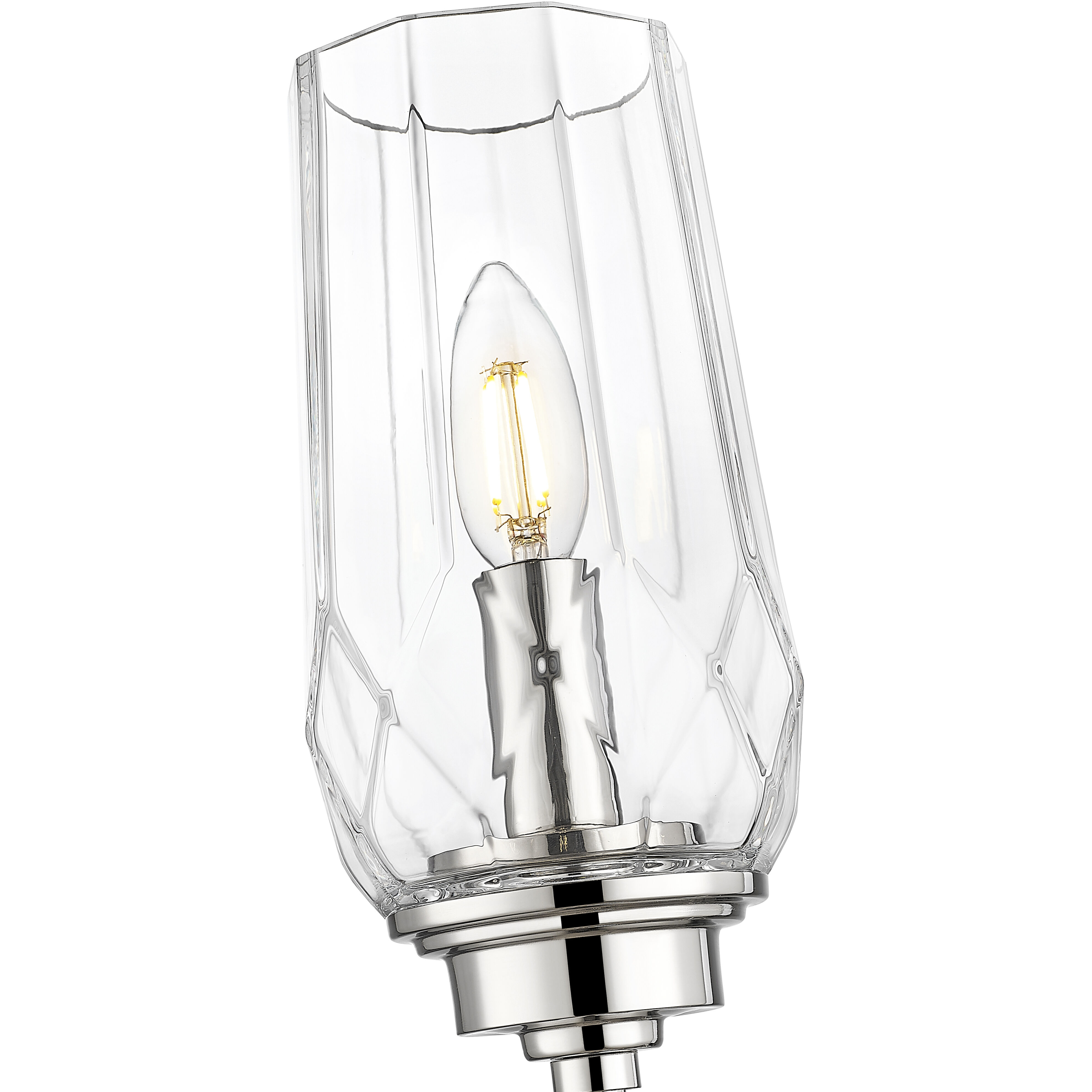 Cosmo 1 Light 5 inch Polished Nickel Wall Sconce Wall Light