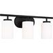 Oslo 3 Light 20 inch Midnight Black Wall Bath Fixture Wall Light