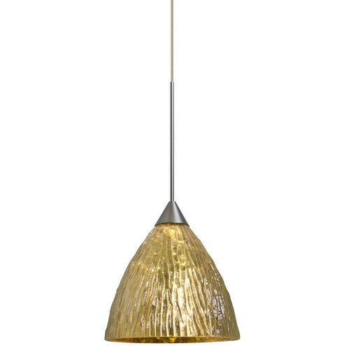 Eve 1 Light Satin Nickel Cord Pendant Ceiling Light