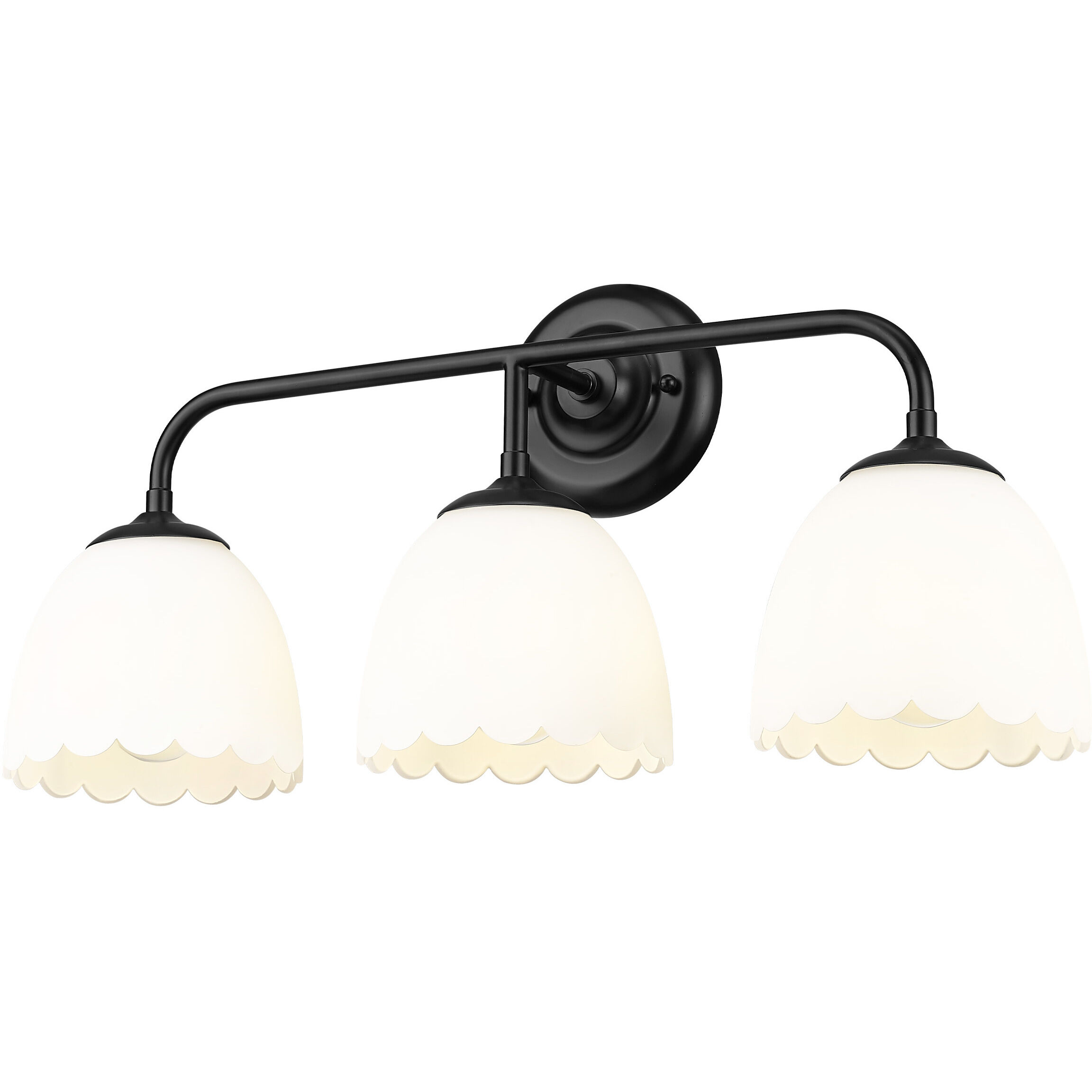 Dorinda Vanity Wall Light in Matte Black