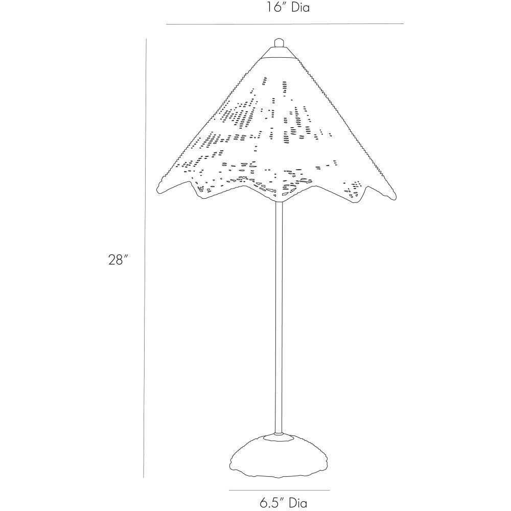 Parasol 28 inch Natural Table Lamp Portable Light
