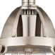 Nouveau 2 Dover LED 4.5 inch Brushed Satin Nickel Semi-Flush Mount Ceiling Light in Seedy Glass